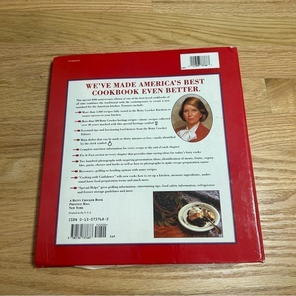 Betty Crocker’s 40th Anniversary Edition Cookbook Hardcover Spiral